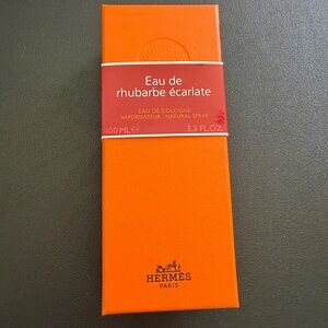 Authentic HERMES Paris cologne EMPTY BOX ONLY Vibrant Orange 6 x 2.5 x 2